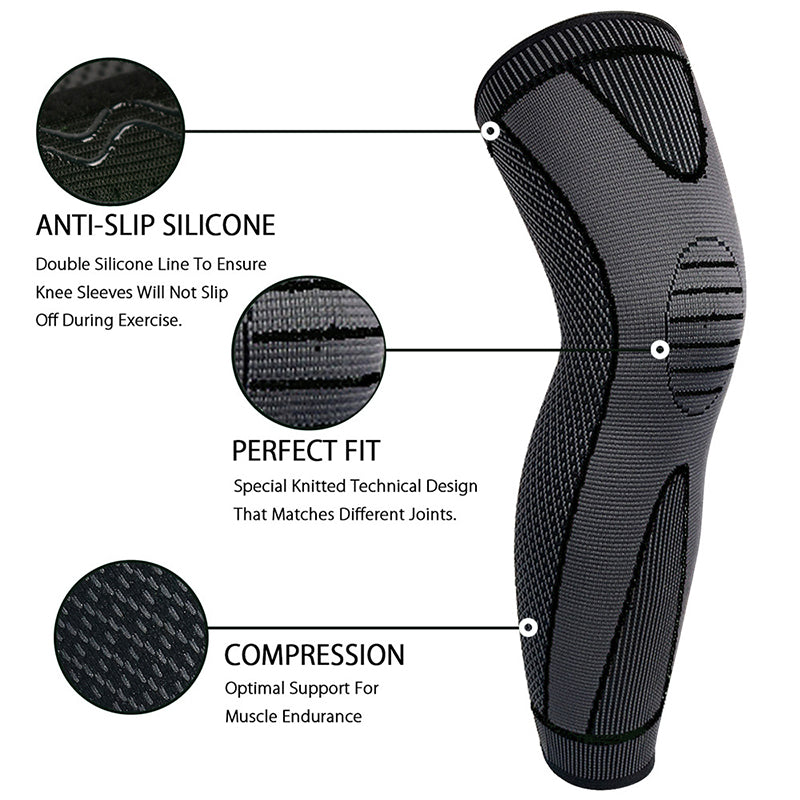 Compression Knee Support Sleeve – Elastic Knee Brace for Sports & Pain Relief