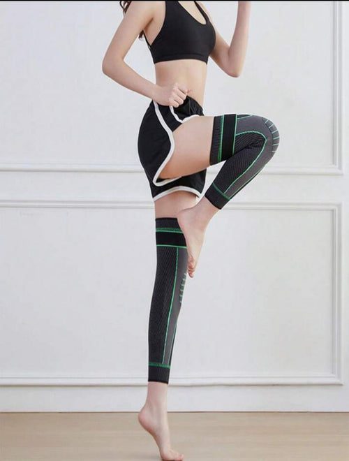 Compression Knee Support Sleeve worn on leg
