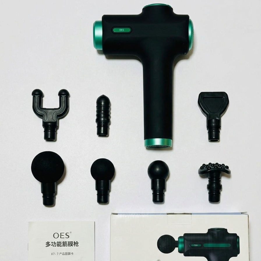 8 in 1 Multifunction Muscle Massage Gun Deep Tissue Percussion Massager with 8 Interchangeable Heads